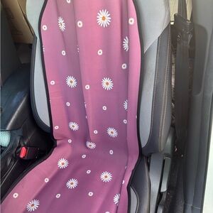Floral Car Seat Cover in Burgundy